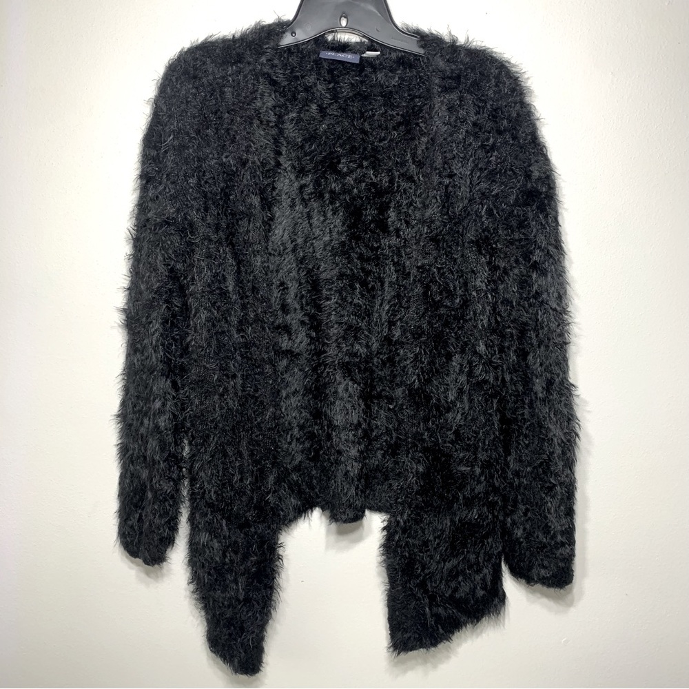 Children’s Place Black Fuzzy Cardigan Size XXL 16